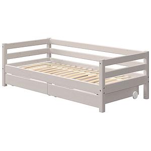 Lit banquette 90x200cm 2 tiroirs CLASSIC Flexa grey washed