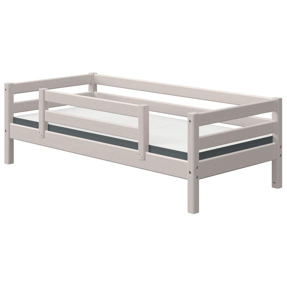 Lit banquette 90x200cm barrière de sécurité centrale CLASSIC Flexa grey washed
