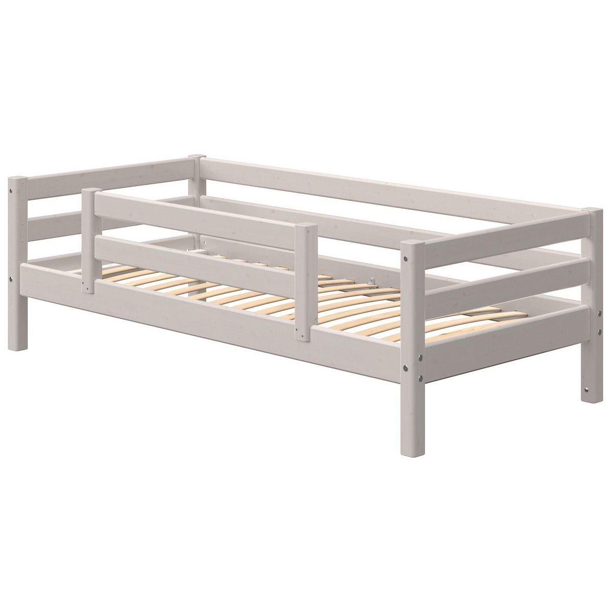 Lit banquette 90x200cm barrière de sécurité centrale CLASSIC Flexa grey washed
