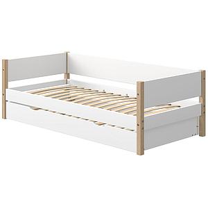 Lit banquette 90x200cm lit gigogne NOR Flexa chêne-blanc