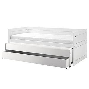 Lit banquette 90x200cm lit gigogne-tiroir Lifetime blanc