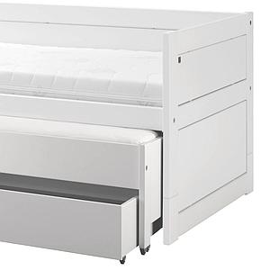 Lit banquette 90x200cm lit gigogne-tiroir Lifetime blanc