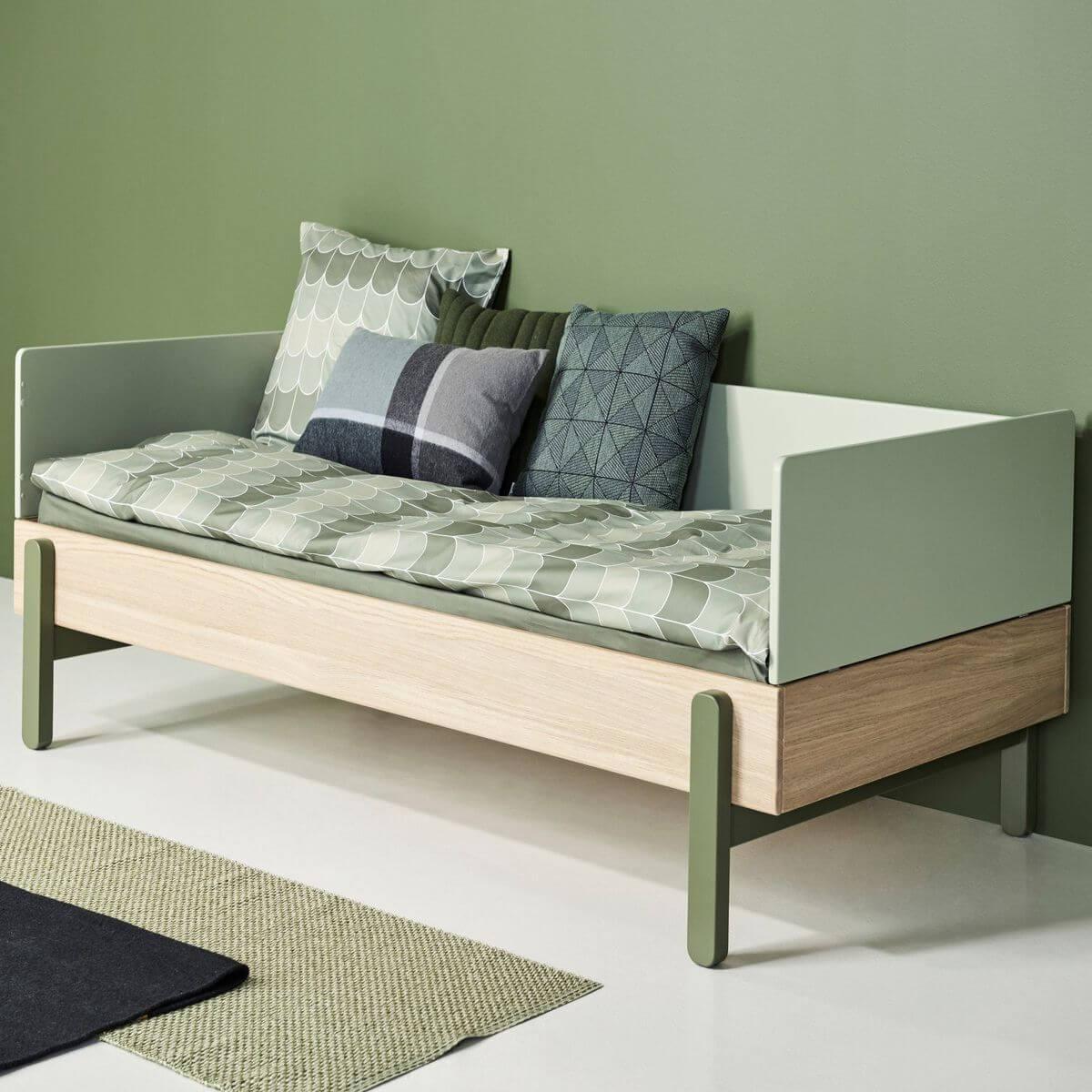 Lit banquette 90x200cm POPSICLE Flexa chêne-cherry