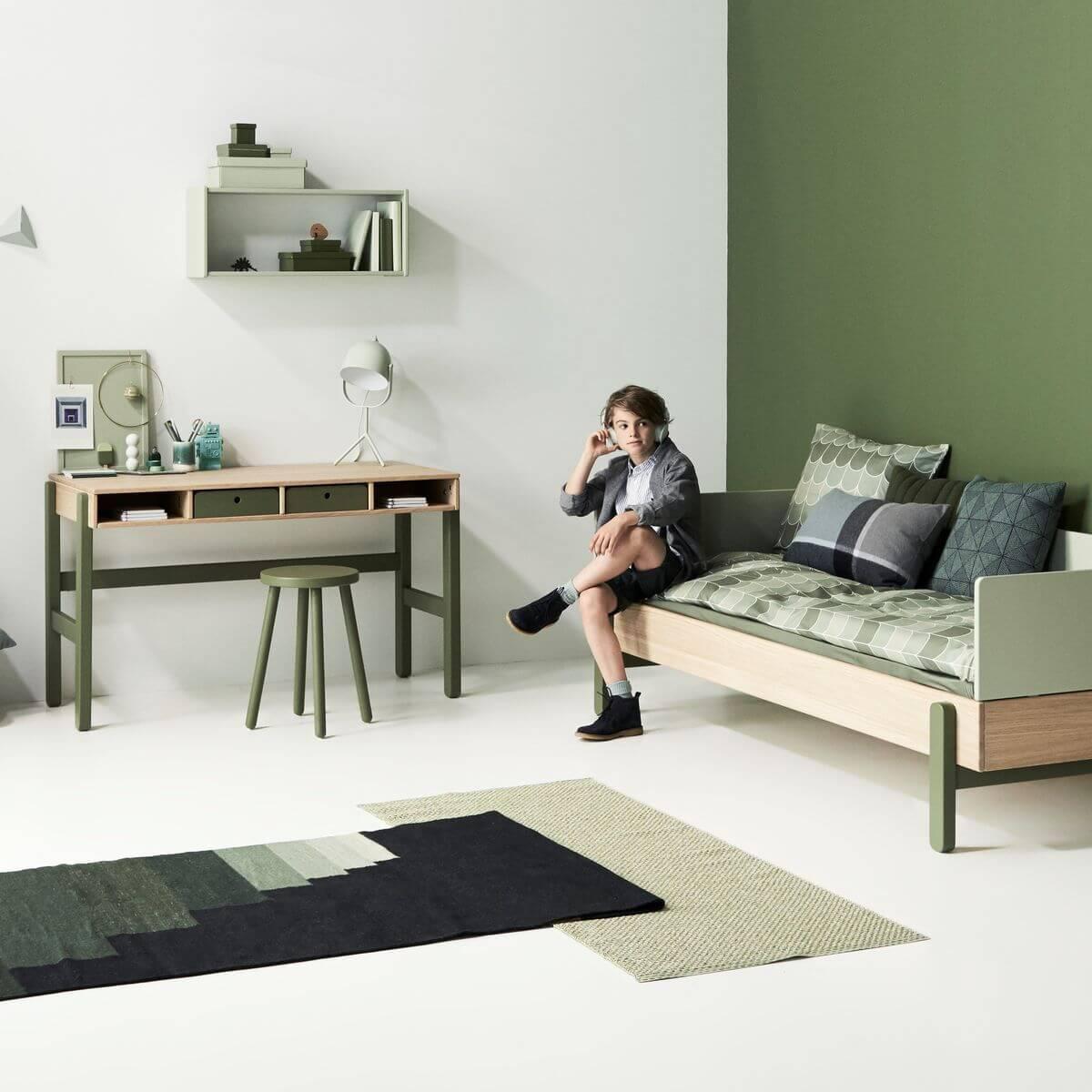 Lit banquette 90x200cm POPSICLE Flexa chêne-cherry