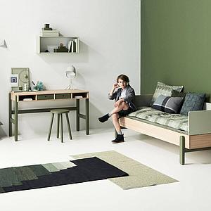 Lit banquette 90x200cm POPSICLE Flexa chêne-cherry