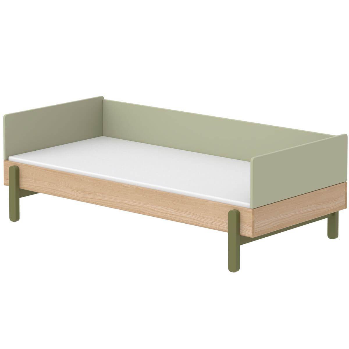 Lit banquette 90x200cm POPSICLE Flexa chêne-kiwi