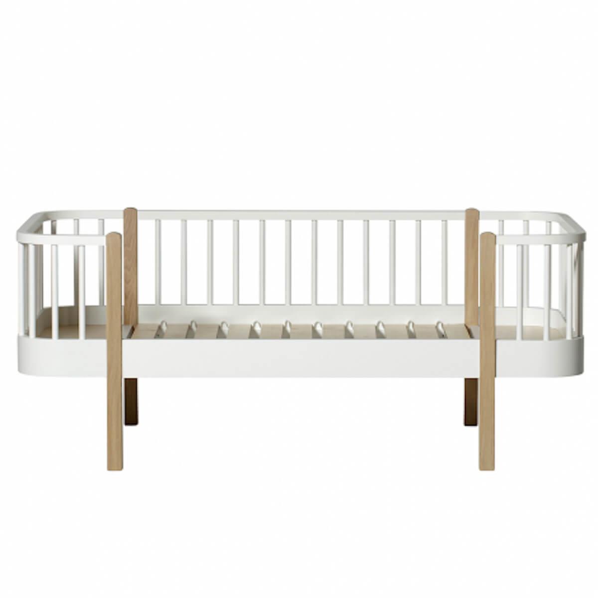 Lit banquette évolutif 90x160cm WOOD ORIGINAL Oliver Furniture blanc-chêne