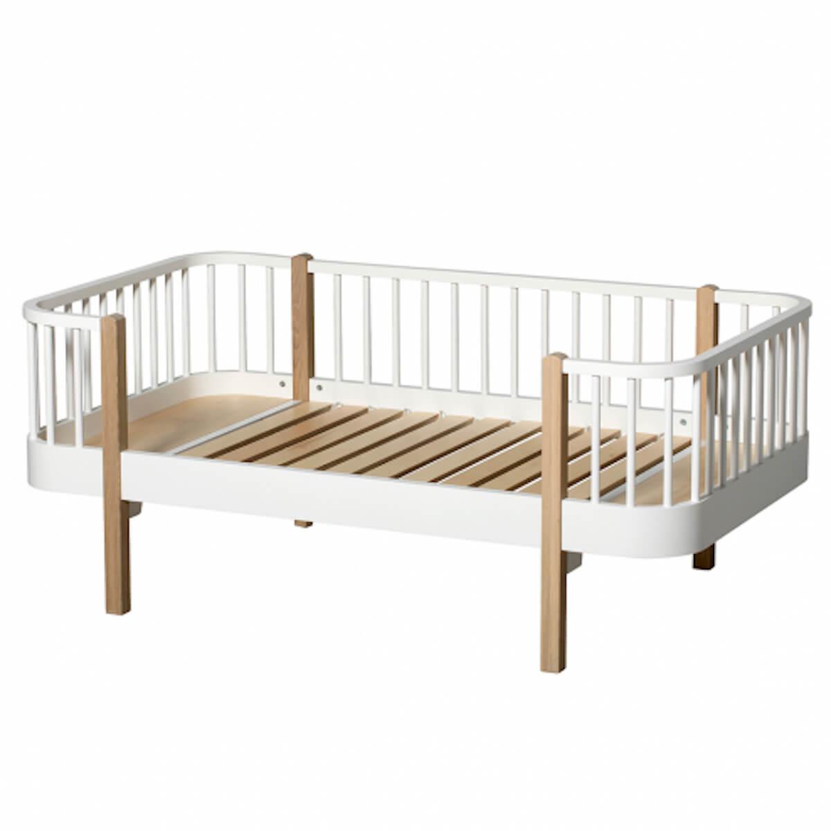 Lit banquette évolutif 90x160cm WOOD ORIGINAL Oliver Furniture blanc-chêne