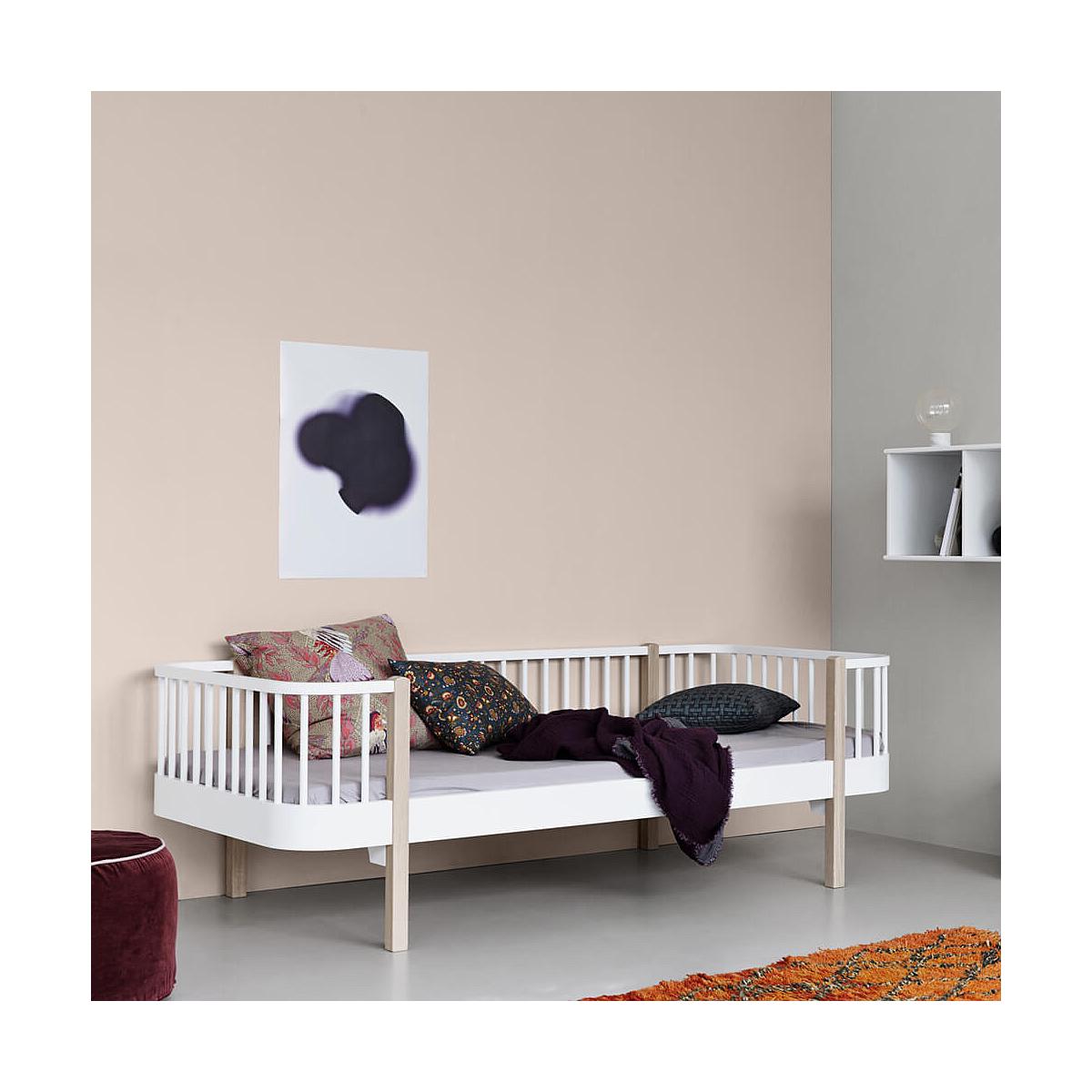 Lit banquette évolutif 90x200cm WOOD ORIGINAL Oliver Furniture blanc