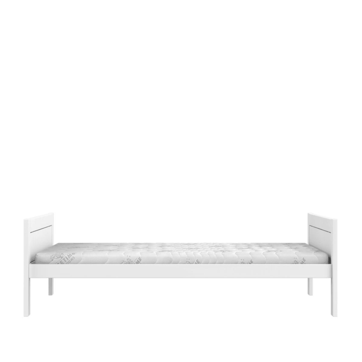 Lit bas 120x200cm DE LUXE Lifetime blanc