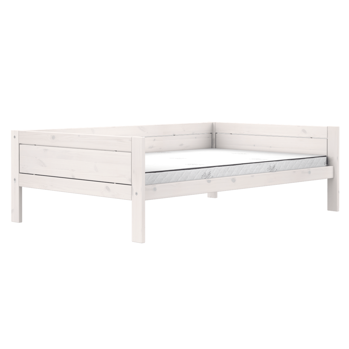 Lit bas 120x200cm DELUXE Lifetime whitewash