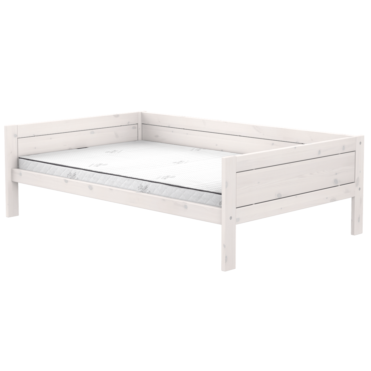 Lit bas 120x200cm DELUXE Lifetime whitewash
