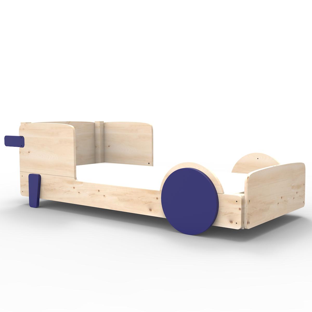 Lit bas 90x190cm DISCOVERY Mathy by Bols bleu atlantic