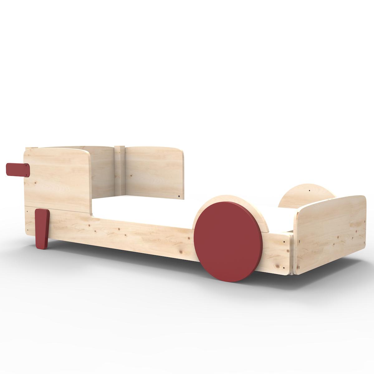 Lit bas 90x190cm DISCOVERY Mathy by Bols marsala