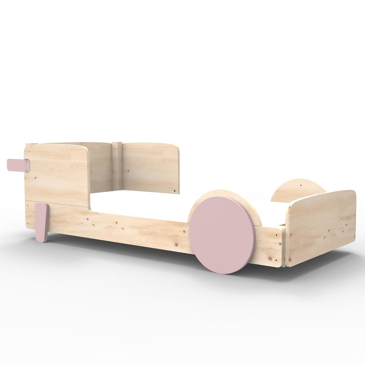 Lit bas 90x190cm DISCOVERY Mathy by Bols rose hiver