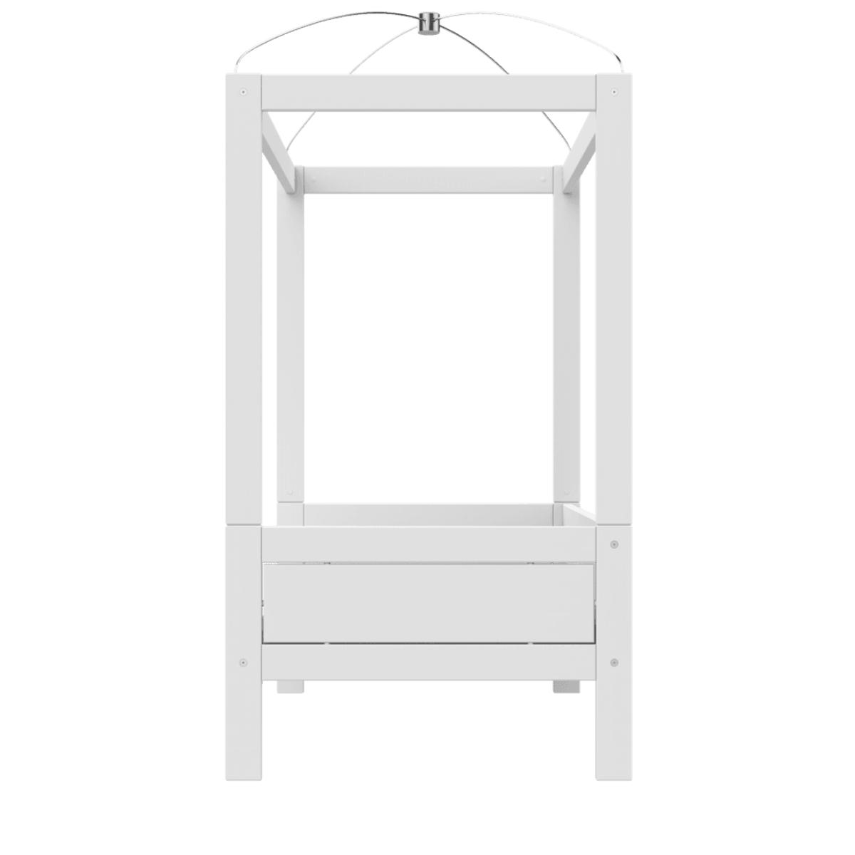 Lit bas baldaquin 90x200cm DELUXE Lifetime blanc