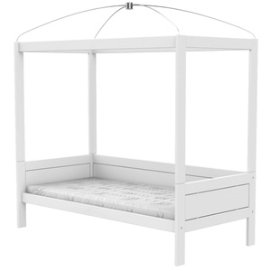 Lit bas baldaquin 90x200cm DELUXE Lifetime blanc