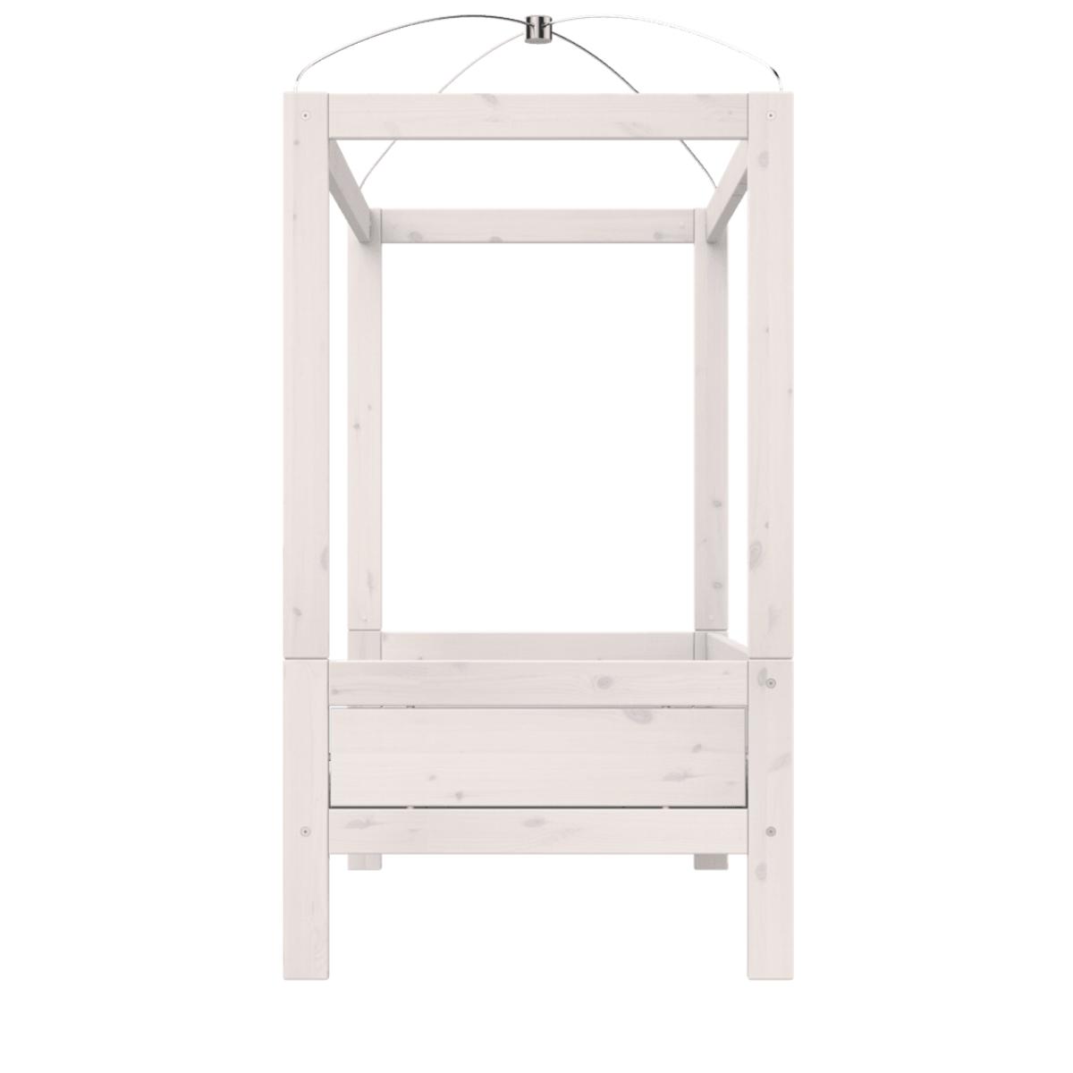Lit bas baldaquin 90x200cm DELUXE Lifetime blanchi