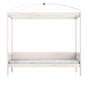 Lit bas baldaquin 90x200cm DELUXE Lifetime blanchi
