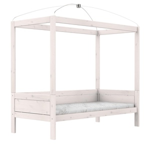 Lit bas baldaquin 90x200cm DELUXE Lifetime blanchi