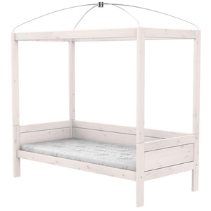 Lit bas baldaquin 90x200cm DELUXE Lifetime blanchi