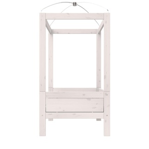 Lit bas baldaquin 90x200cm DELUXE Lifetime blanchi
