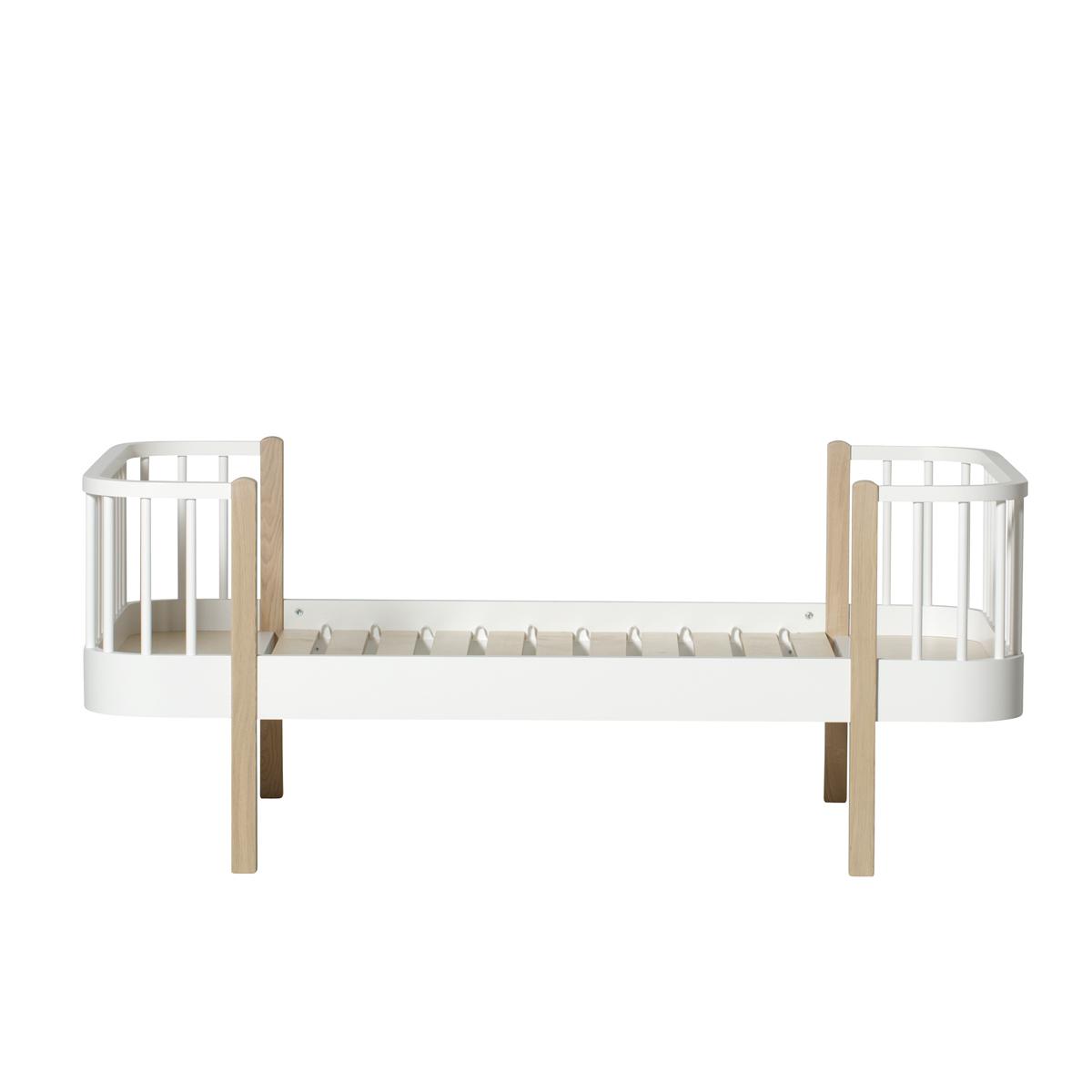 Lit bas évolutif 90x160cm WOOD ORIGINAL Oliver Furniture blanc-chêne