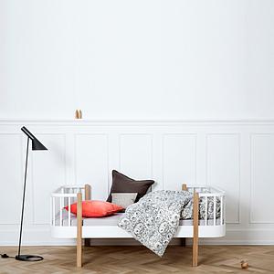 Lit bas évolutif 90x160cm WOOD ORIGINAL Oliver Furniture blanc-chêne
