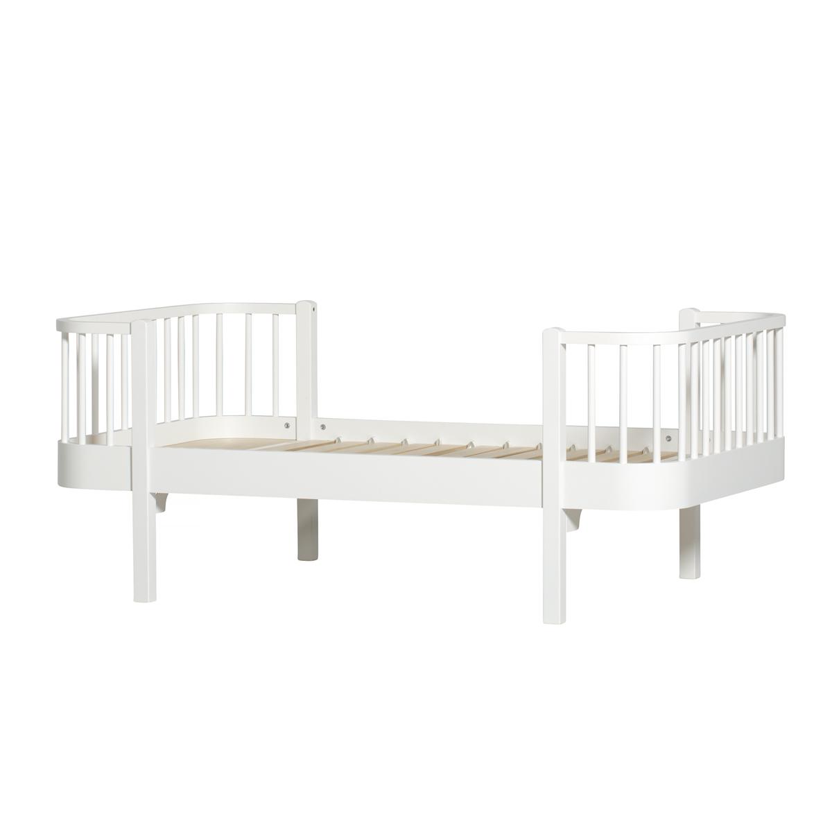 Lit bas évolutif 90x160cm WOOD ORIGINAL Oliver Furniture blanc
