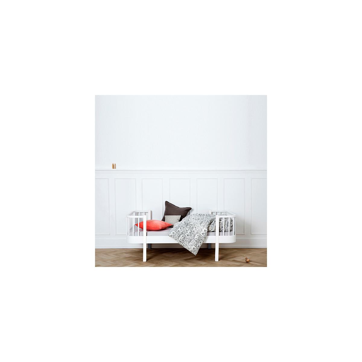 Lit bas évolutif 90x160cm WOOD ORIGINAL Oliver Furniture blanc