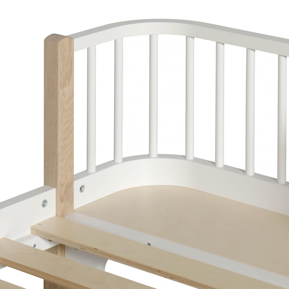 Lit bas évolutif 90x200cm WOOD ORIGINAL Oliver Furniture blanc-chêne