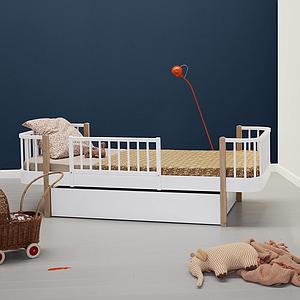 Lit bas évolutif 90x200cm WOOD ORIGINAL Oliver Furniture blanc
