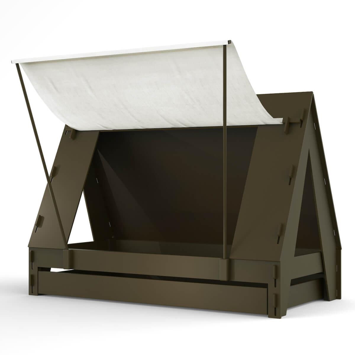 Lit bas-tiroir 90x200cm TENTE Mathy by Bols artichaut