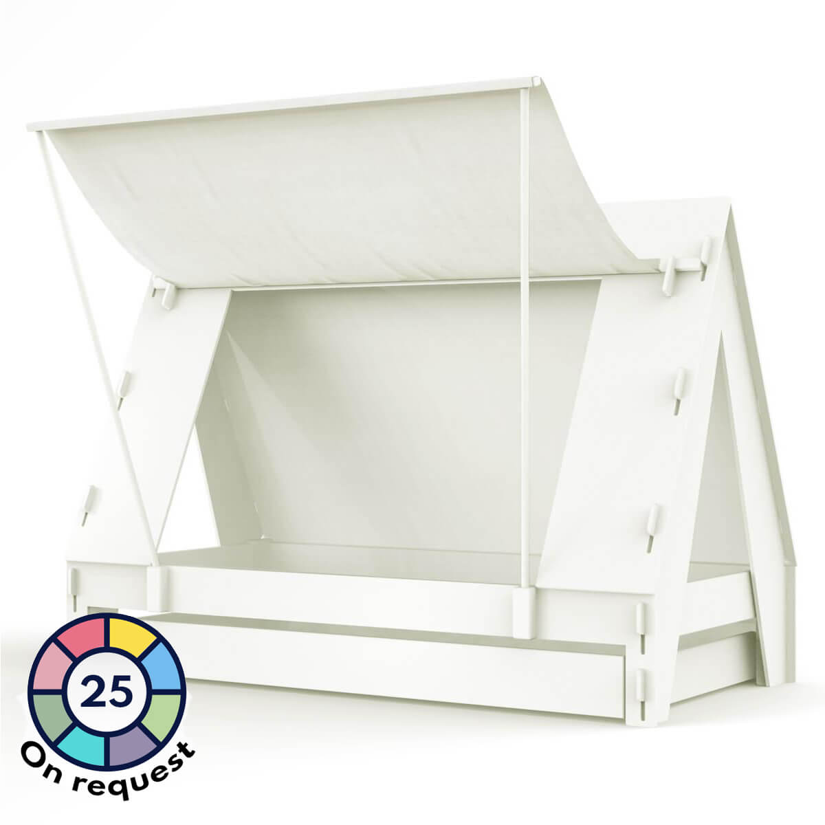 Lit bas-tiroir 90x200cm TENTE Mathy by Bols blanc