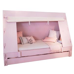 Lit bas-tiroir 90x200cm TENTE Mathy by Bols gris ciment