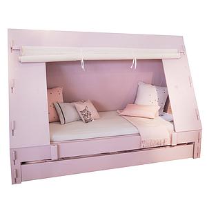 Lit bas-tiroir 90x200cm TENTE Mathy by Bols gris orage