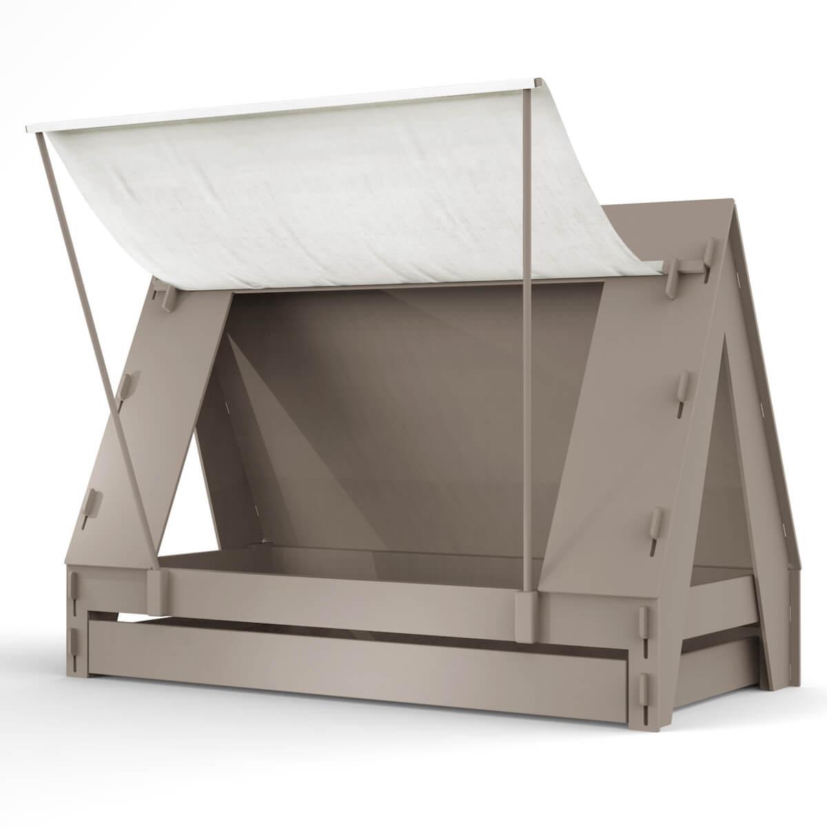 Lit bas-tiroir 90x200cm TENTE Mathy by Bols lin