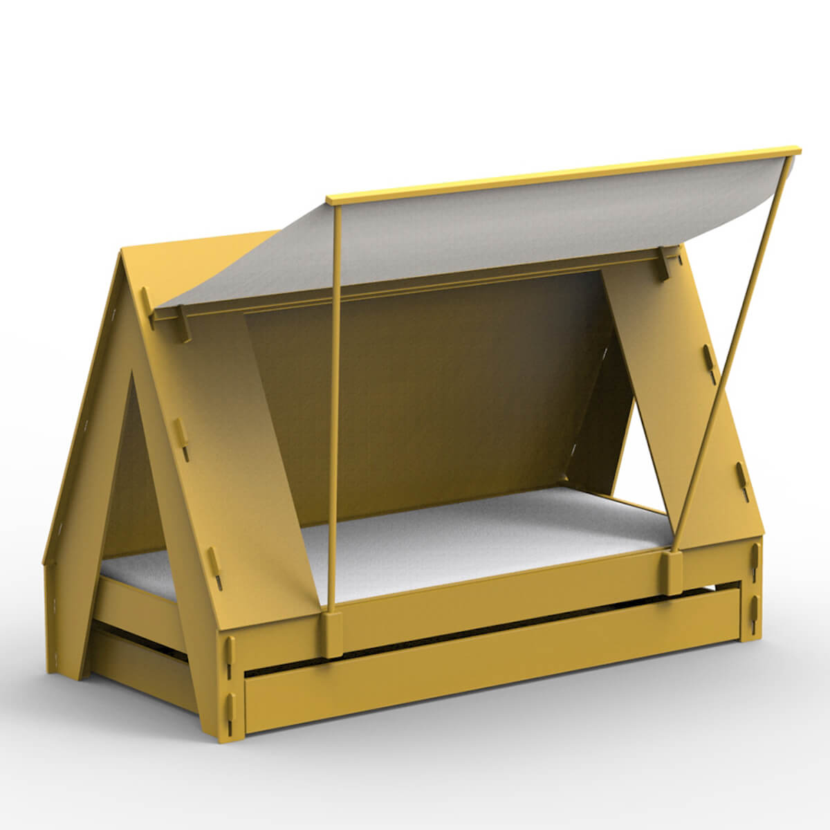 Lit bas-tiroir 90x200cm TENTE Mathy by Bols ocre