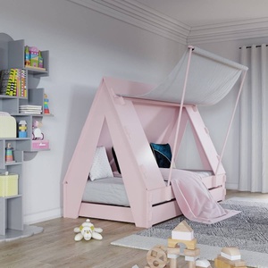 Lit bas-tiroir 90x200cm TENTE Mathy by Bols vert jungle