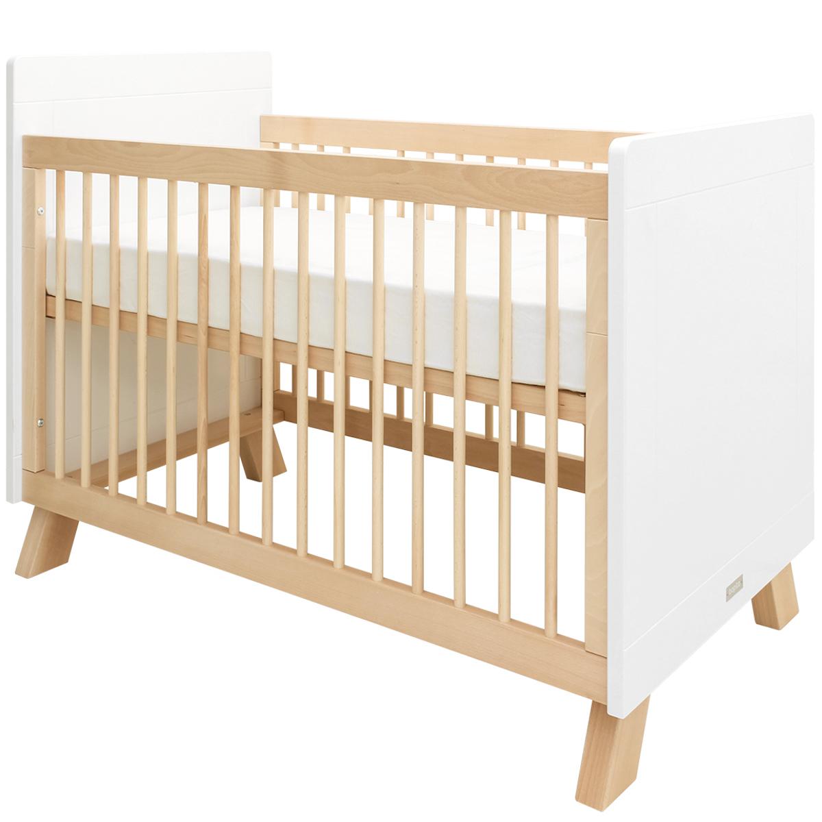 Lit bébé 60x120cm LISA Bopita blanc-naturel