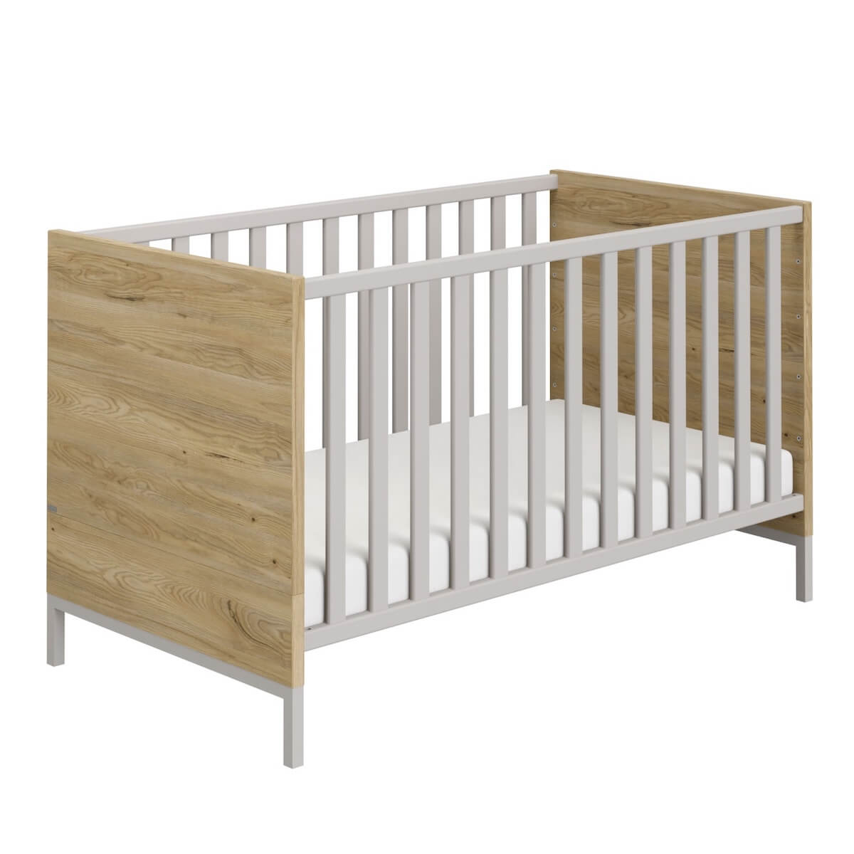 Lit bébé 70x140cm BENNE Paidi Chêne Montana gris ardoise
