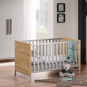 Lit bébé 70x140cm BENNE Paidi Chêne Montana gris ardoise