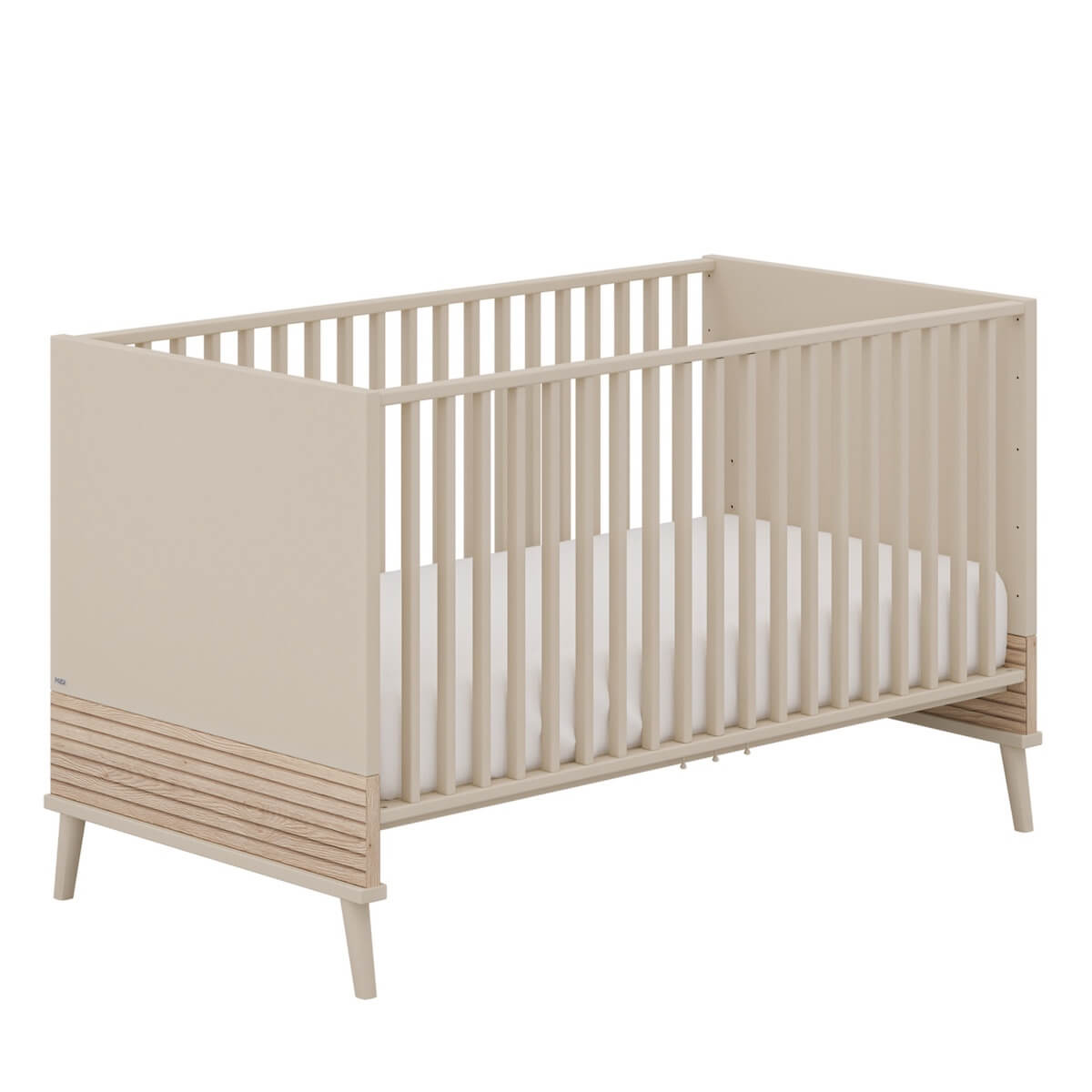 Lit bébé 70x140cm EEFJE Paidi Beige cashmere-chêne