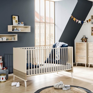 Lit bébé 70x140cm EEFJE Paidi Beige cashmere-chêne