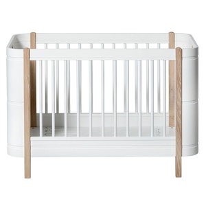 Lit bébé évolutif 68x122cm/162cm WOOD MINI+ Oliver Furniture blanc-chêne