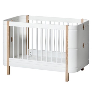 Lit bébé évolutif 68x122cm/162cm WOOD MINI+ Oliver Furniture blanc-chêne