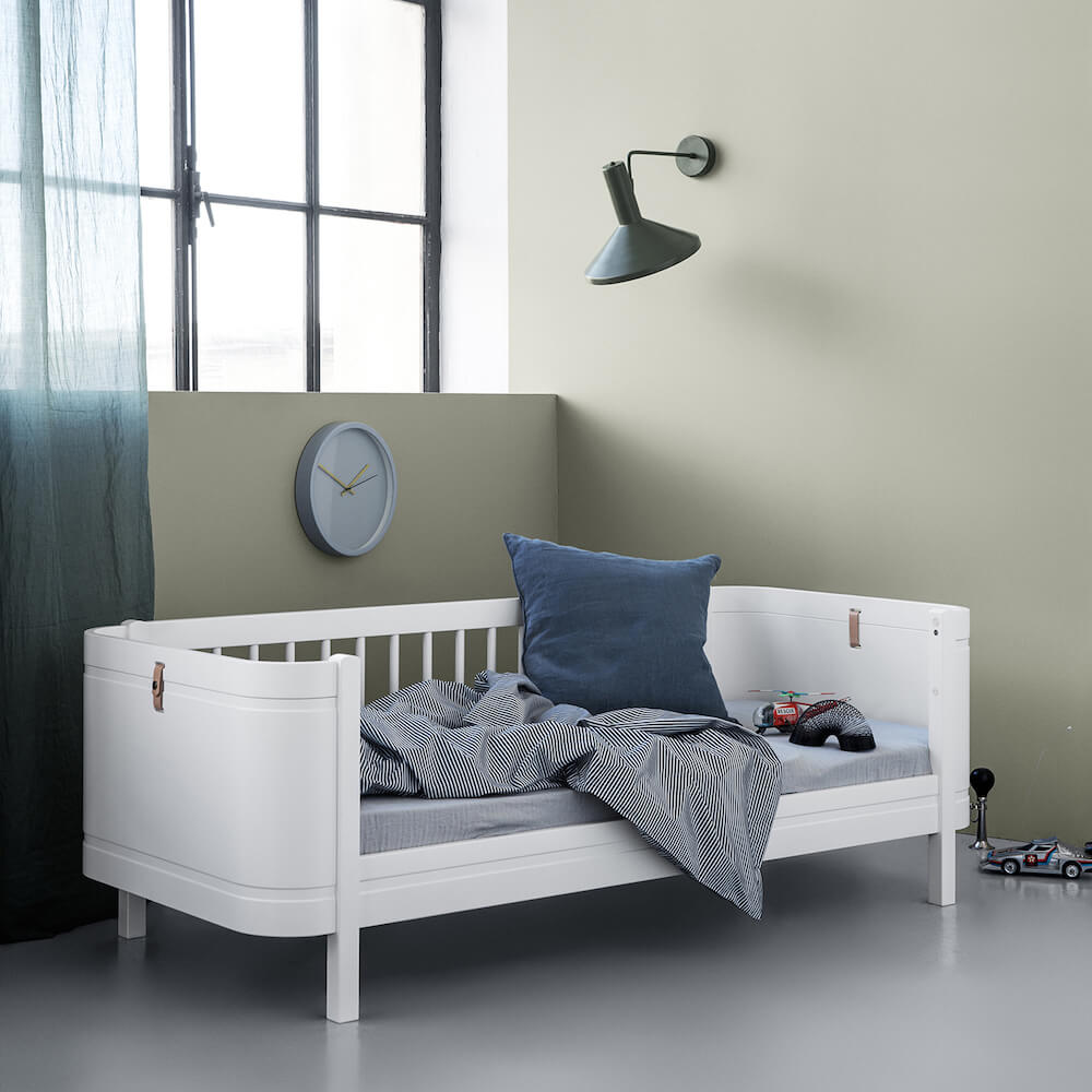 Lit bébé évolutif 68x122cm/162cm WOOD MINI+ Oliver Furniture blanc