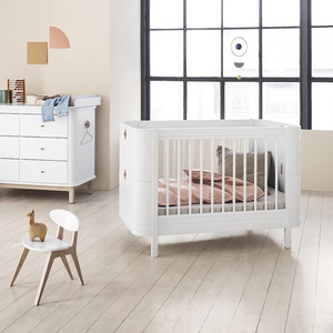 Lit bébé évolutif 68x122cm/162cm WOOD MINI+ Oliver Furniture blanc