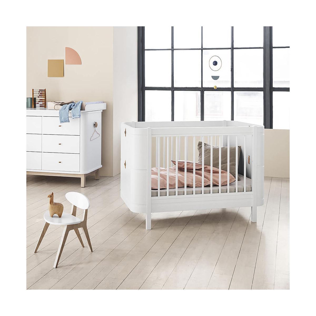 abitarekids.lu Lit bébé évolutif 68x122cm/162cm MINI+ WOOD Oliver