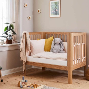Lit bébé évolutif 70x120cm NOVA Flexa Oak clear lacq.